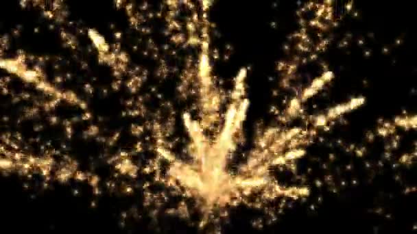 4 k abstracte vlam vuurwerk achtergrondkleur, vakantie explosie deeltje achtergrond - Video