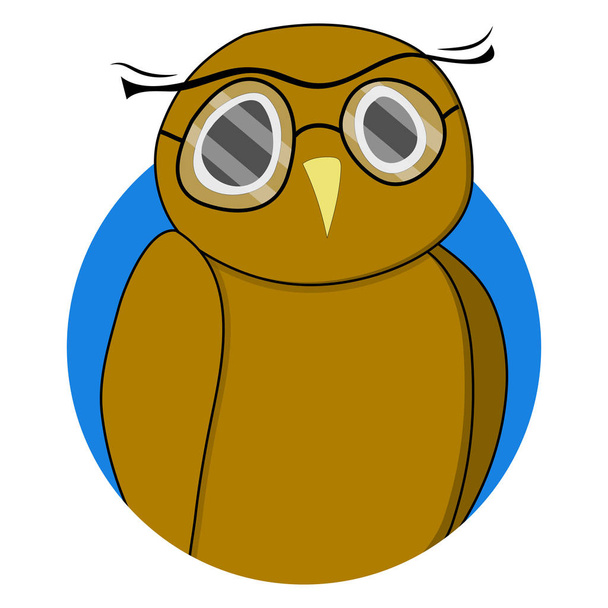 Wise owl sticker vector - Vector, Image