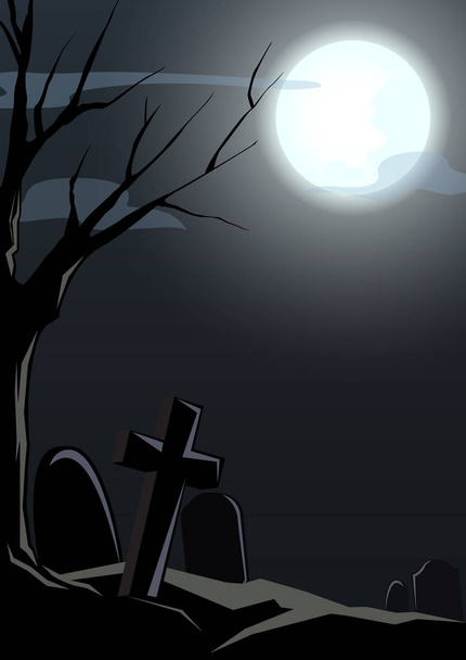 Счастливый Хэллоуин и древовидная ночь
 - Вектор,изображение
