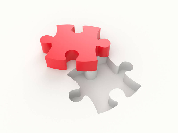 Red puzzle piece  - Photo, Image