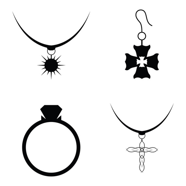 Jewelry and accessories  icon set - Vector, Image