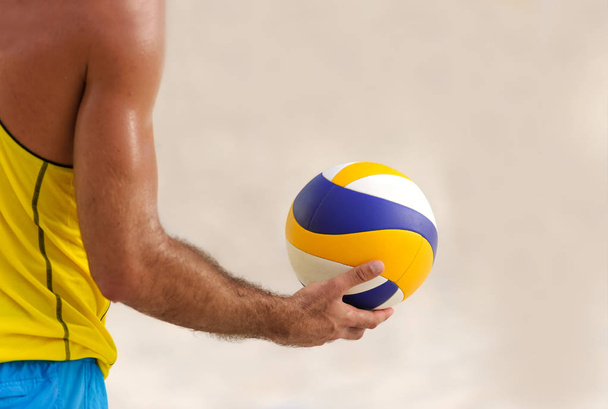 Volleyball Player and Ball - Photo, Image