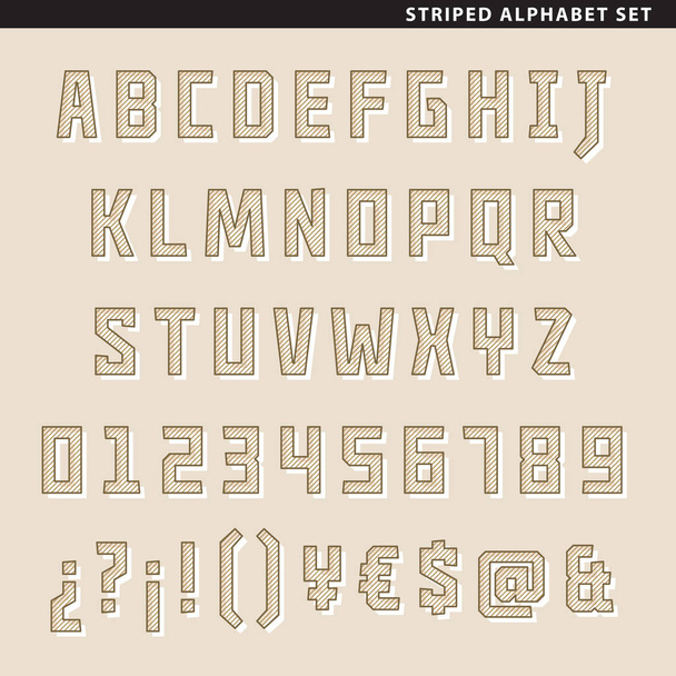 Ensemble alphabet rayé
 - Vecteur, image