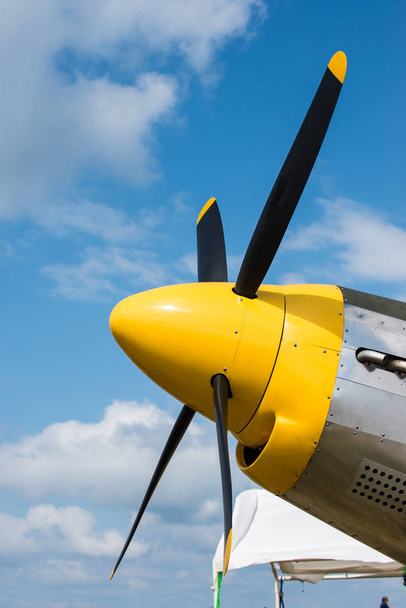 Plane nose showing propellers very cloroful - Photo, Image
