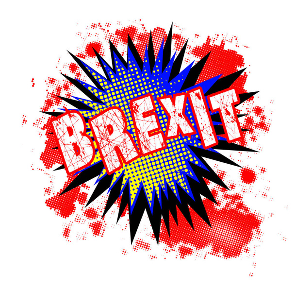 Brexit Comic vykřičník - Vektor, obrázek