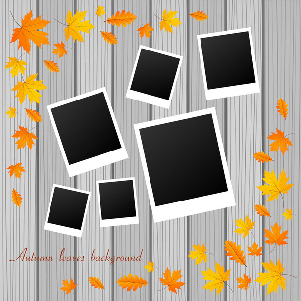 Herfst fotolijsten - Vector, afbeelding