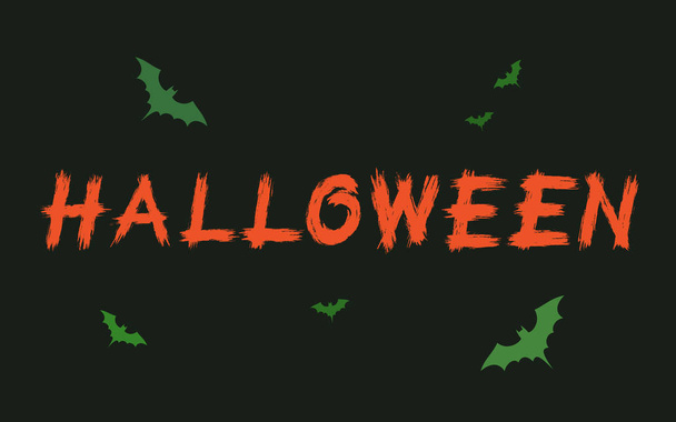 Halloween handwritten vector lettering - Vector, Image