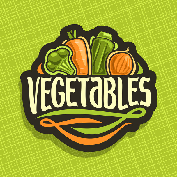 Vektor logo friss zöldségek - Vektor, kép