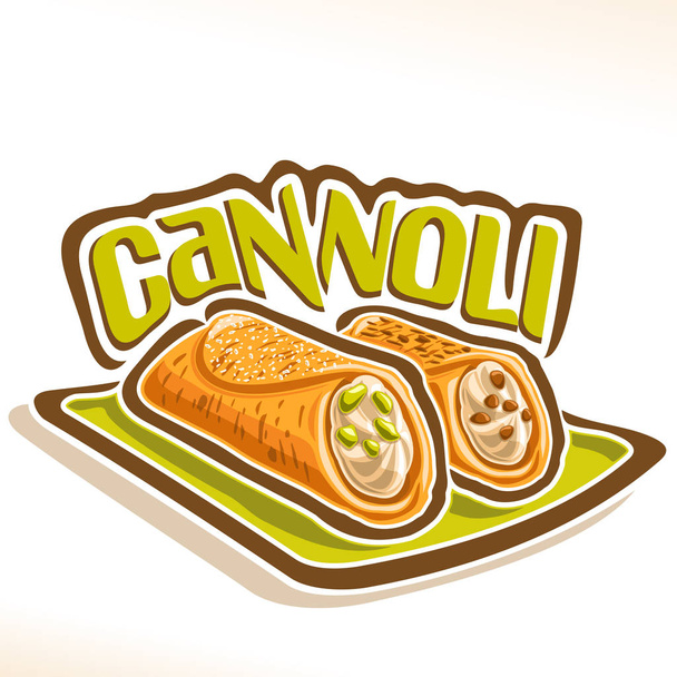 Διάνυσμα λογότυπο για Cannoli Σικελίας - Διάνυσμα, εικόνα