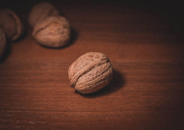 Walnuts. Vitamins for the brain. - Zdjęcie, obraz