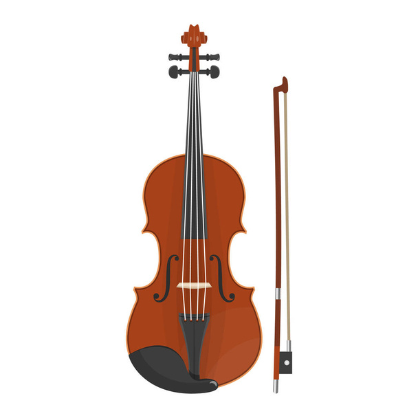 illustration of violin on white background. - Vetor, Imagem