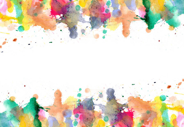 Blobs - aquarela tintas respingos em papel arte backg resumo
 - Foto, Imagem