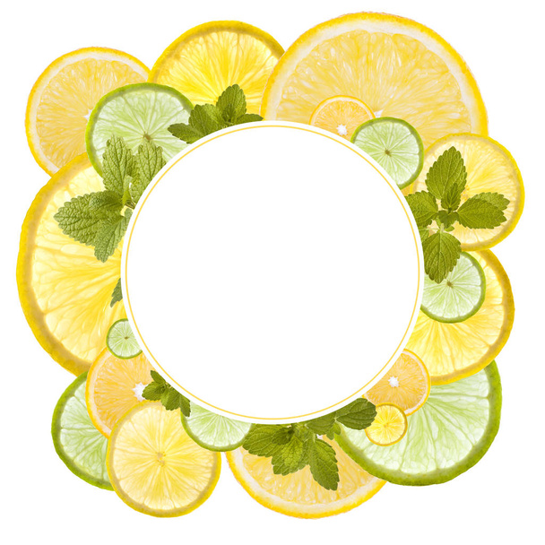 fresh orange, lemon and lime background - Фото, изображение