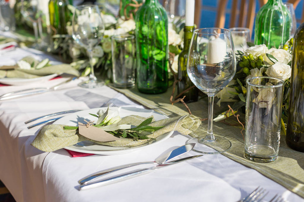 decorated wedding table - Fotó, kép
