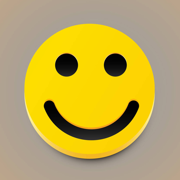 Modern yellow laughing happy smile. Vector - Vector, Image