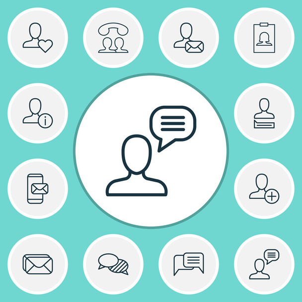 Network Icons Set. Collection Of Personal Data, Communication, Connect And Other Elements. Also Includes Symbols Such As Message, Insert, Letter. - Vector, Image