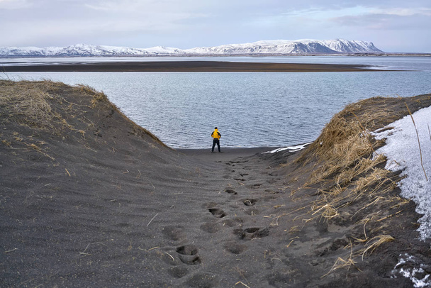 Στη θάλασσα στον κόλπο στην Ισλανδία - Φωτογραφία, εικόνα