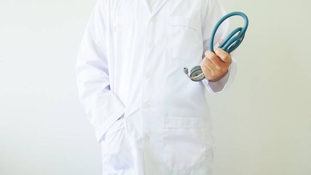 scientist in white coat. - Fotó, kép