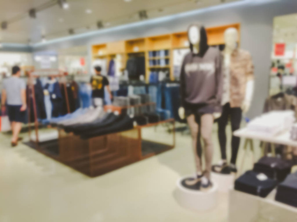 Blurred image background with clothing store in a shopping mall - Photo, Image