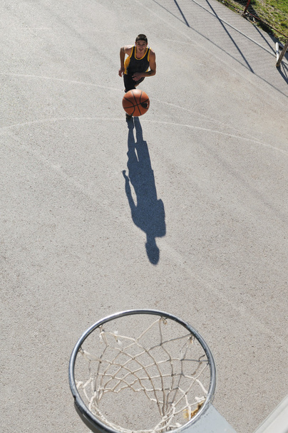 Street basketball, playing basketball outdoor - Foto, Imagen