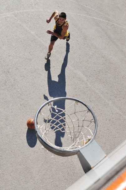 Street basketball, playing basketball outdoor - Foto, Imagem