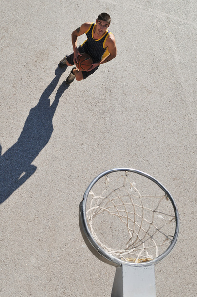Street basketball, playing basketball outdoor - 写真・画像