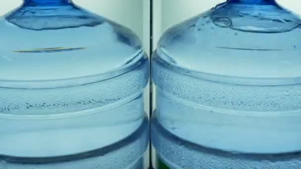 Close-up of full 5-gallon water bottles. - Footage, Video