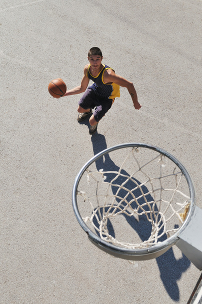 Street basketball, playing basketball outdoor - Foto, imagen