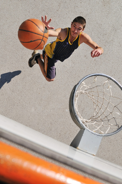 Street basketball, playing basketball outdoor - Foto, Bild