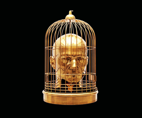 Κεφάλι σε κλουβί - Φωτογραφία, εικόνα