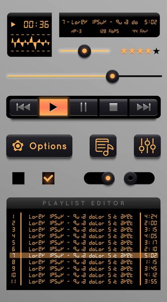 Audio player template. - Vector, afbeelding