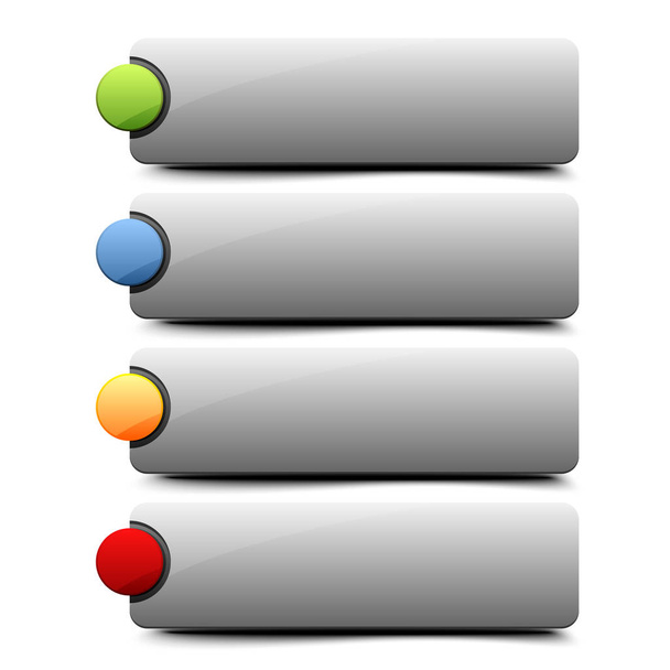 conjunto de botones grises
  - Vector, Imagen