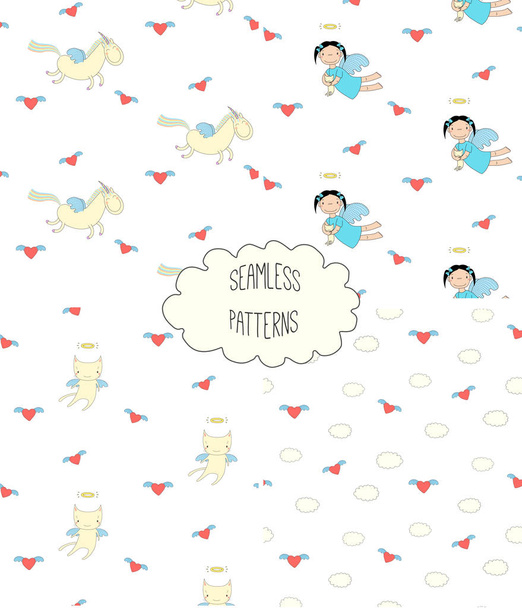 cute seamless pattern - Vector, Image