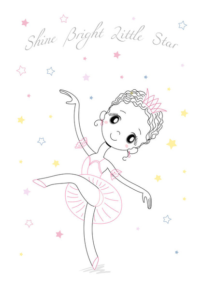 милая маленькая балерина
 - Вектор,изображение