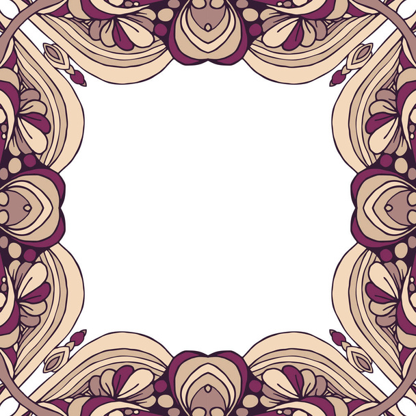 rám s abstraktní fialové květy - Vektor, obrázek