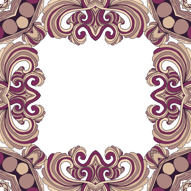 cadre avec des fleurs violettes abstraites
 - Vecteur, image
