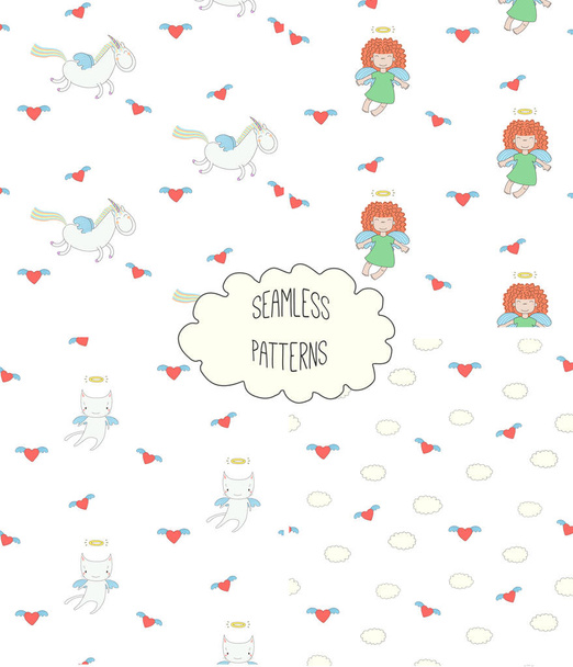 cute seamless pattern - Vector, Image