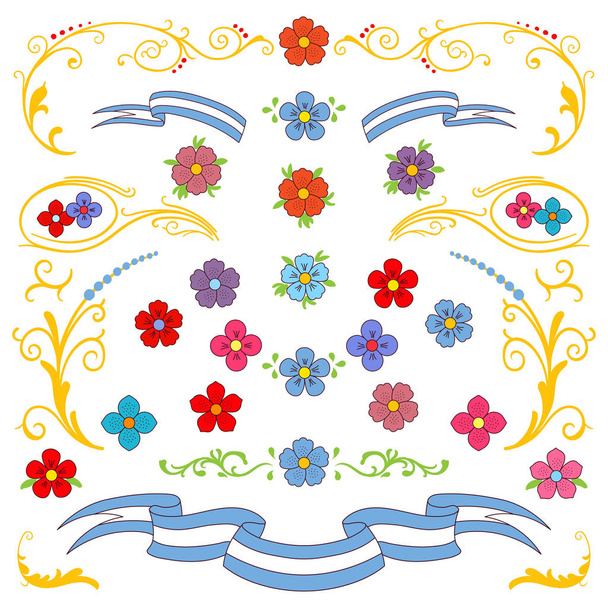 Floral design elements - Vector, Image