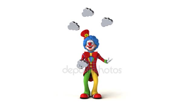 Clown jongleren met wolken - Video