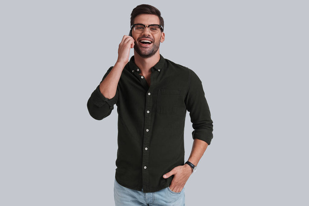 handsome man talking on mobile phone - Photo, image