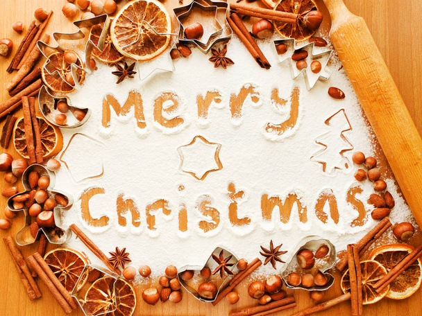 Christmas baking background - Photo, Image