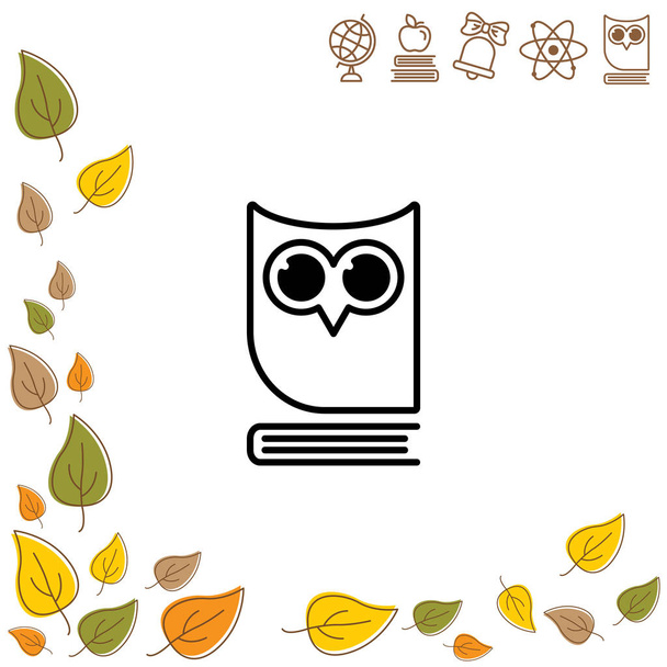 Owl on book - Vector, Image
