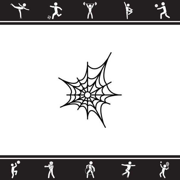 Spiderweb pókháló sor ikon - Vektor, kép