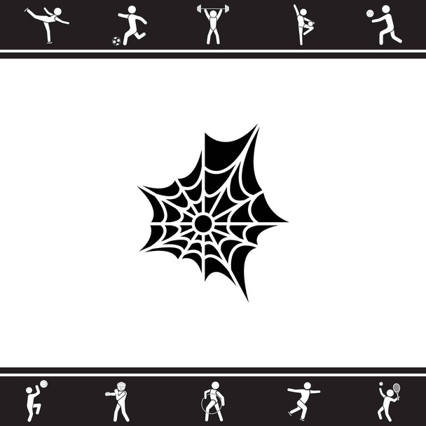 Ikona čáry webové pavučiny - Vektor, obrázek