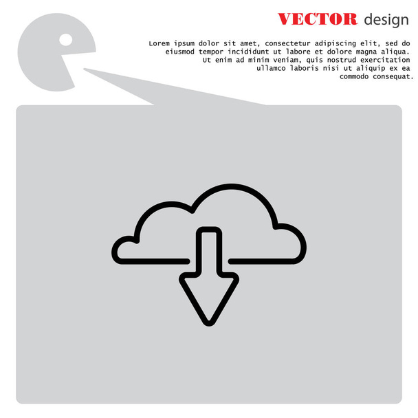 Cloud upload, download - Vektor, obrázek