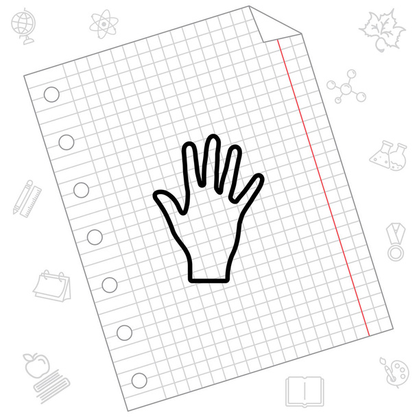 Hand, bunch of fives - Vector, Image