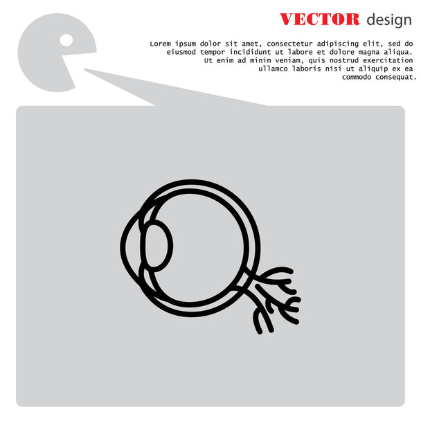 Icono web globo ocular
 - Vector, Imagen