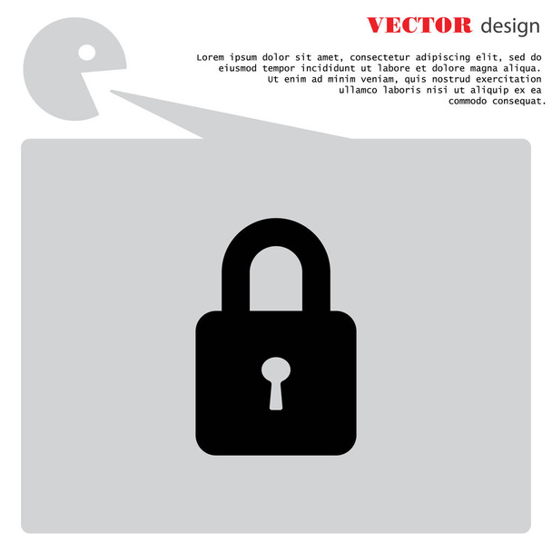 line icon. Padlock - Vector, Image