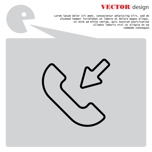 Incoming call web icon - Vector, Image