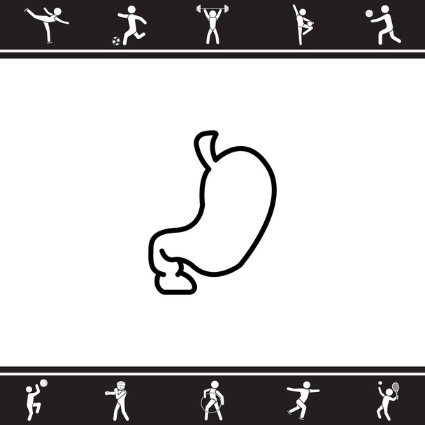 Иконка желудка
 - Вектор,изображение